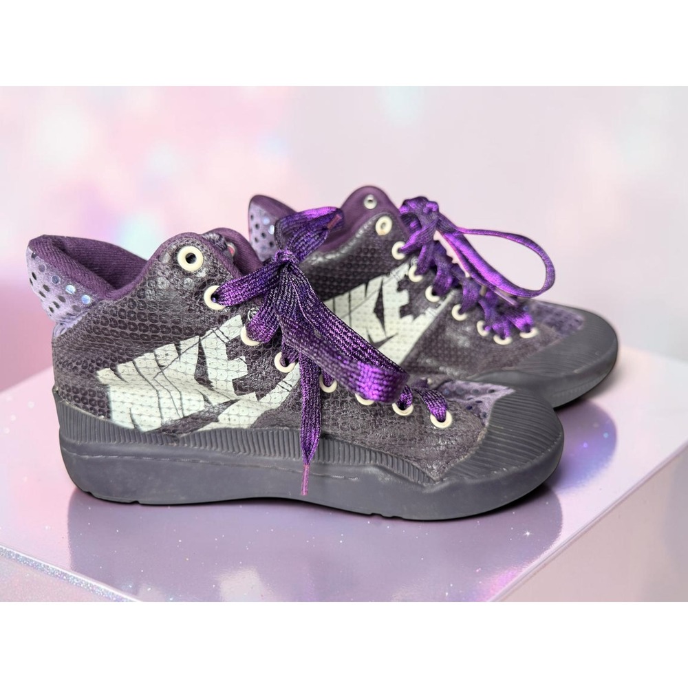 Nike -  Vandal Low Purple Sequin Snakeskin Sneakers - Women Size 7
